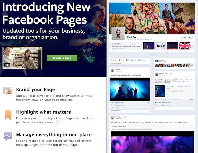Facebook New Pages